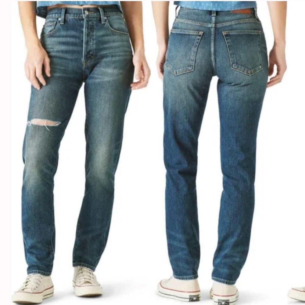 Lucky Brand DREW Jeans destructed knee  Size 8/29